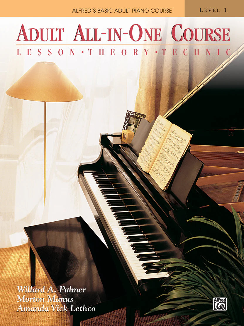 Alfred's Basic Adult All-in-One Course, Book 1: Piano Wire-O Book