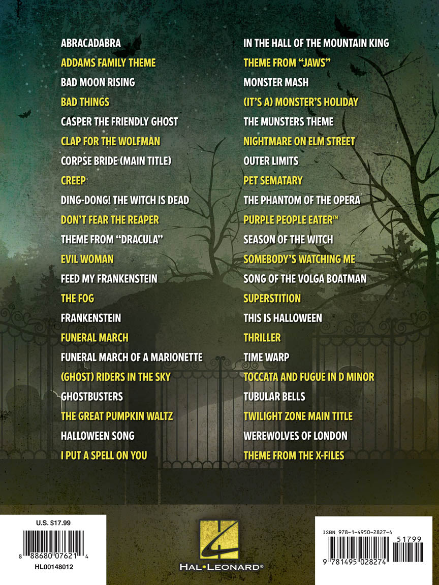 The Big & Scary Halloween Songbook - Piano/Vocal/Guitar