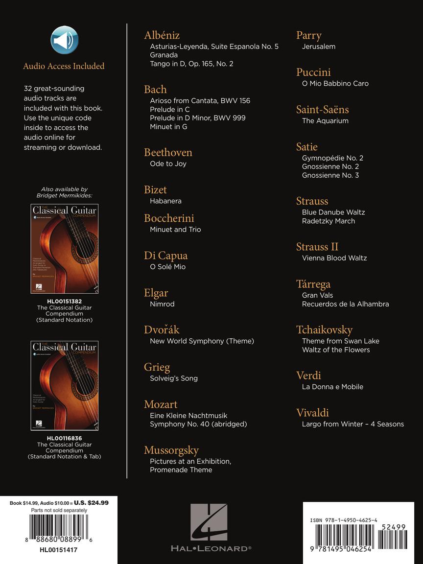 Classical Guitar Anthology, Classical Masterpieces Arranged for Solo Guitar TAB
