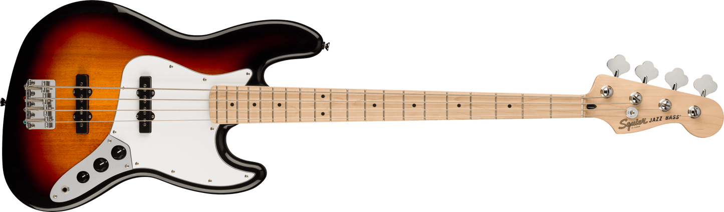 Squier Affinity Series Jazz Bass, Maple Fingerboard, 3-Color Sunburst