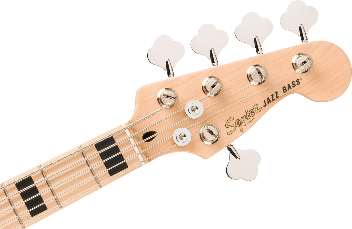 Squier Affinity Series® Active Jazz Bass® V, Maple Fingerboard, Black Pickguard, Black Metallic