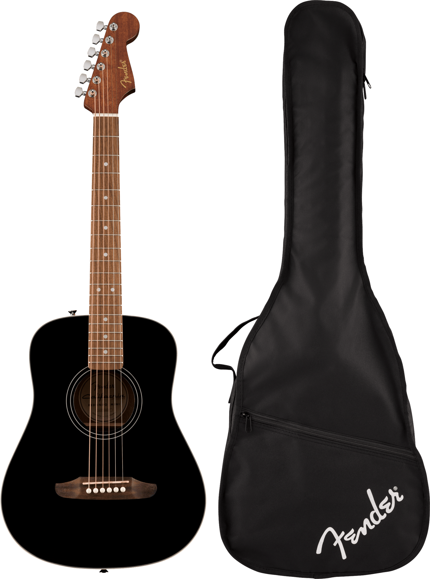 Fender California Standard Redondo™ Mini with Bag, Spruce Top, Black
