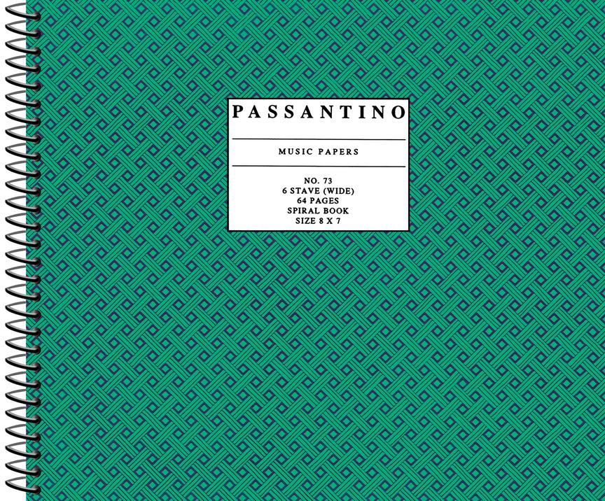 Spiral Book 6-stave Passantino Manuscript Paper #73
