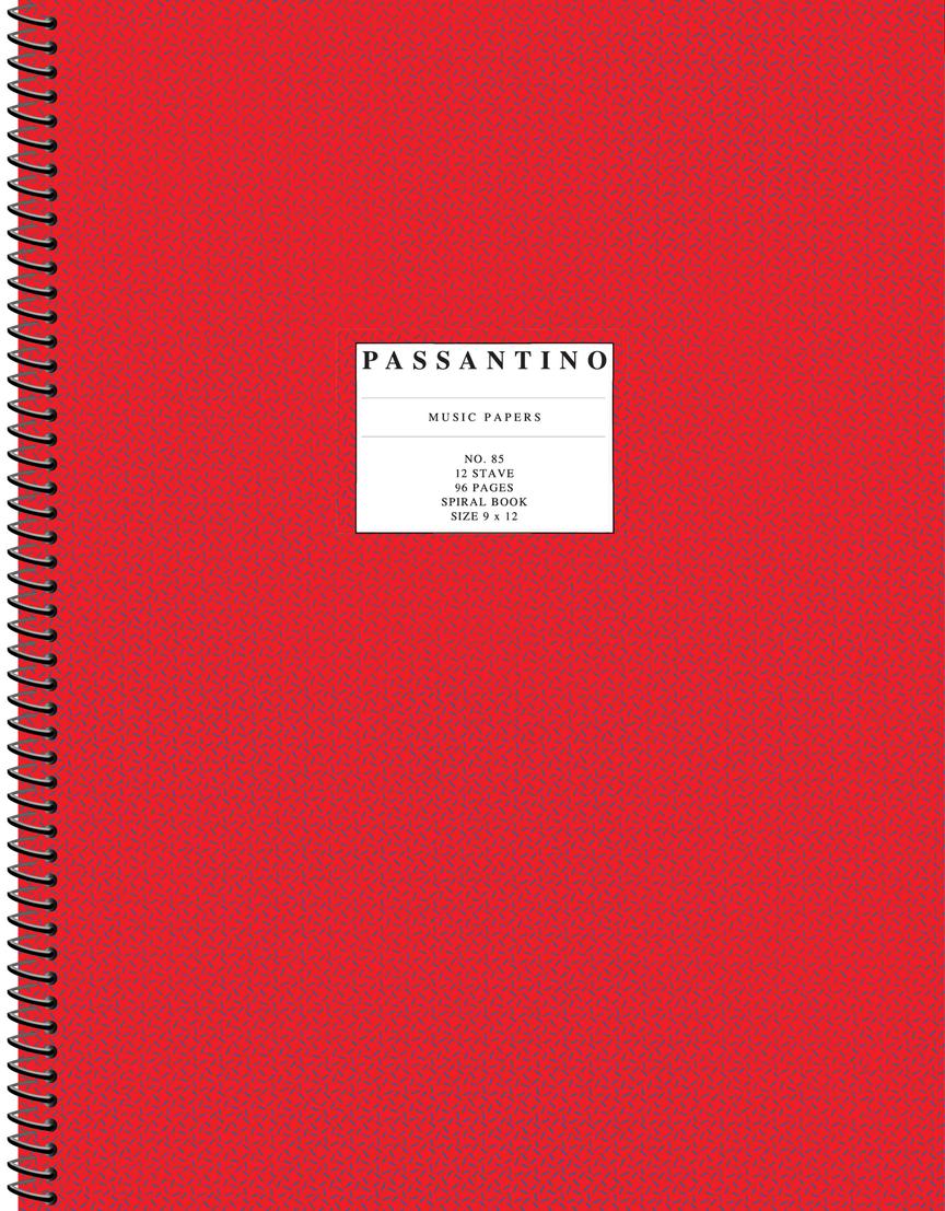 Spiral Book 12-Stave Passantino Manuscript Paper #85