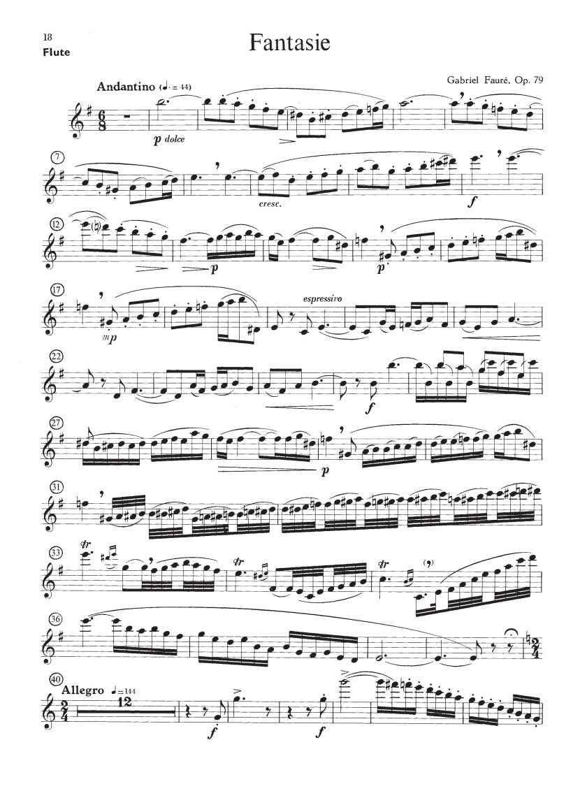 Flute Music by French Composers for Flute & Piano - G Schirmer