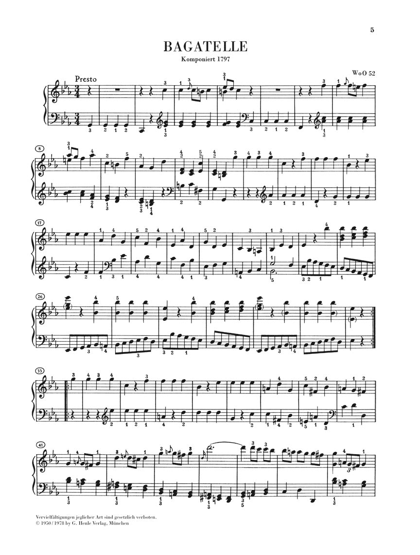 Beethoven: Bagatelles (Complete) - Henle Urtext