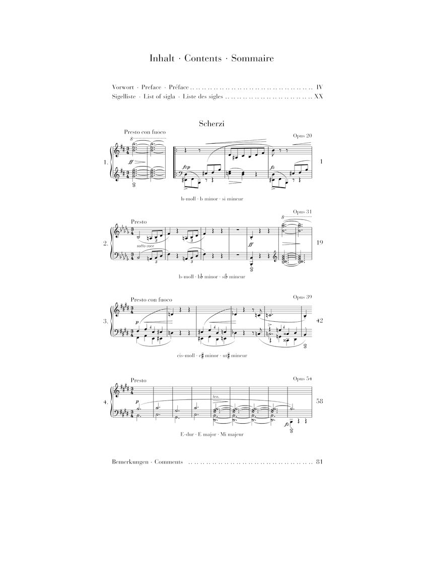 Chopin: Scherzi - Henle Urtext