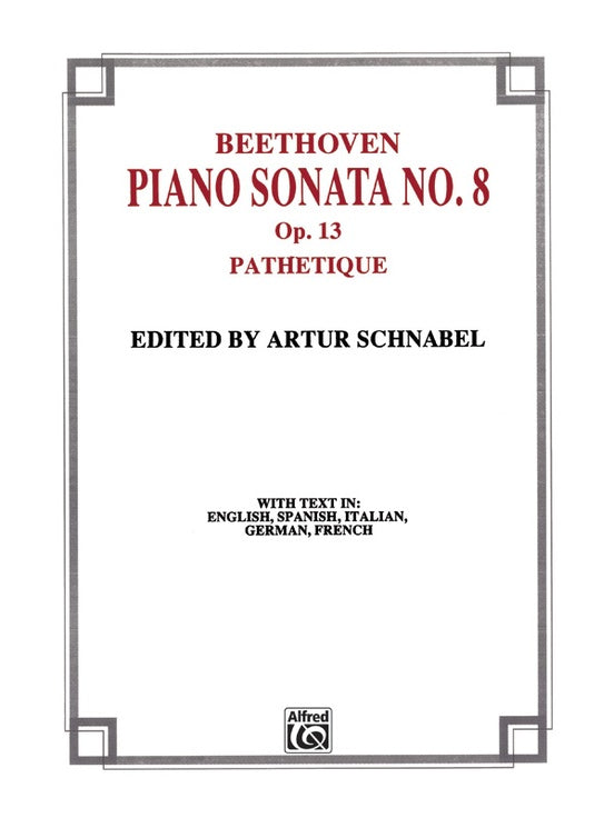Beethoven: Sonata No. 8 in C Minor, Opus 13 ("Pathetique") - Belwin