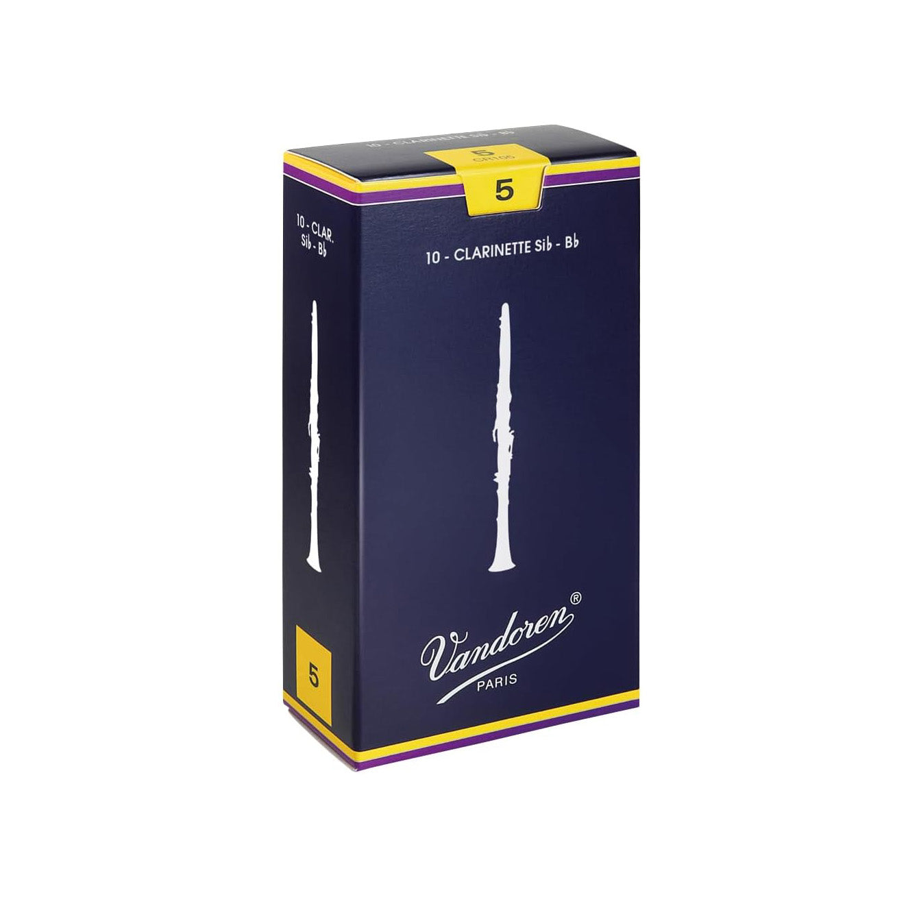 Vandoren CR105 Bb Clarinet Traditional Reeds Strength 5; Box of 10