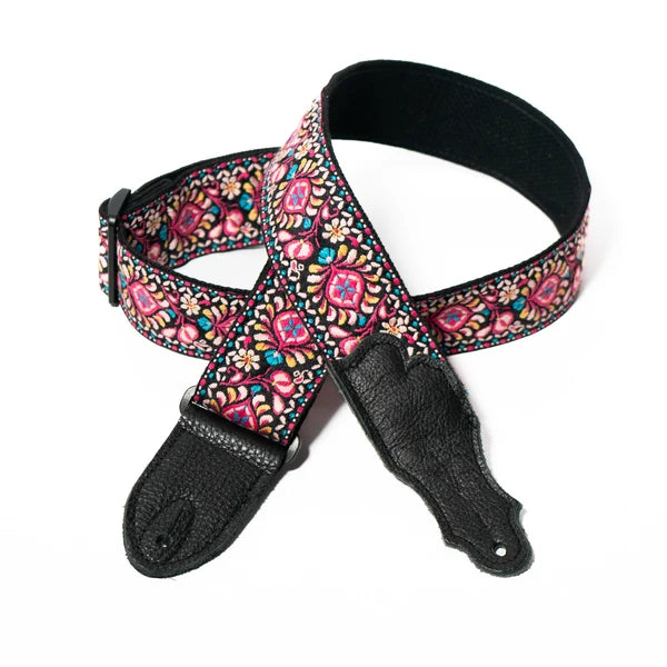 Franklin F1-P Retro Folk Weave Guitar Strap PINK