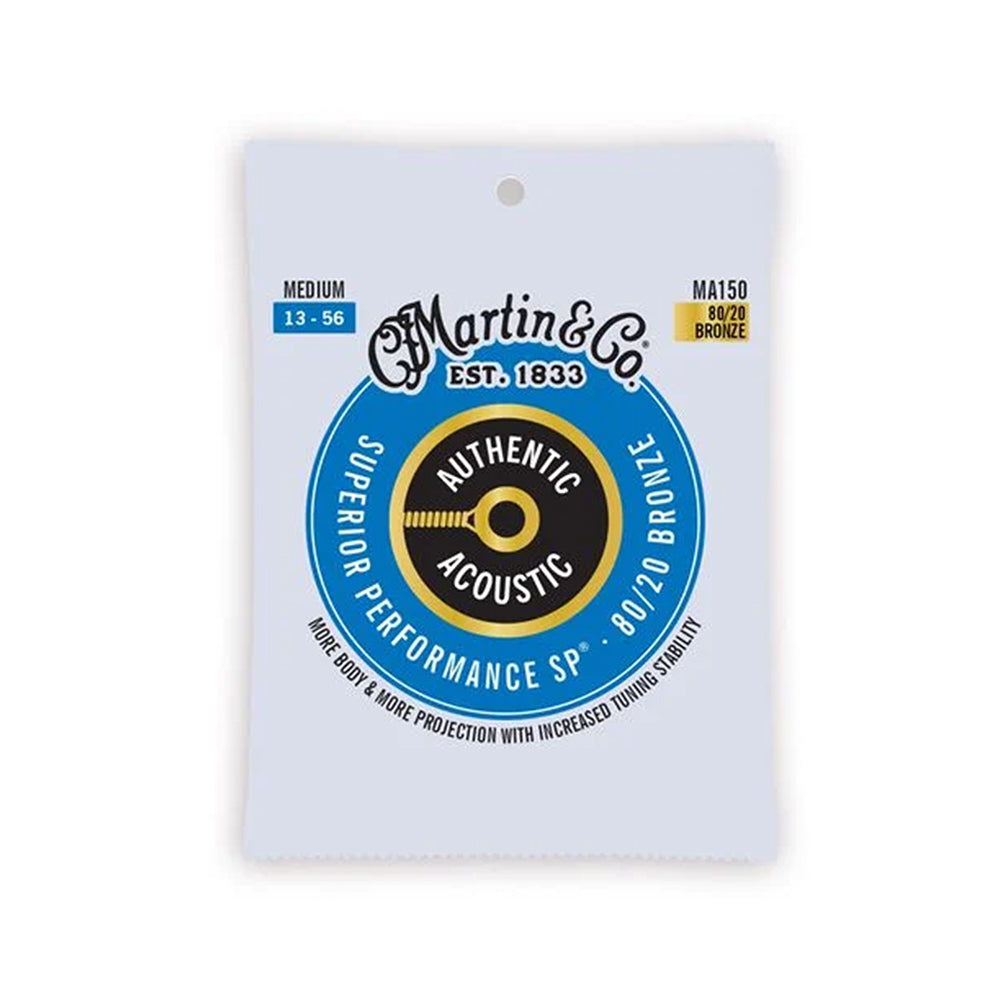 Martin MA150 Authentic Acoustic SP® Guitar Strings 80/20 Bronze Medium