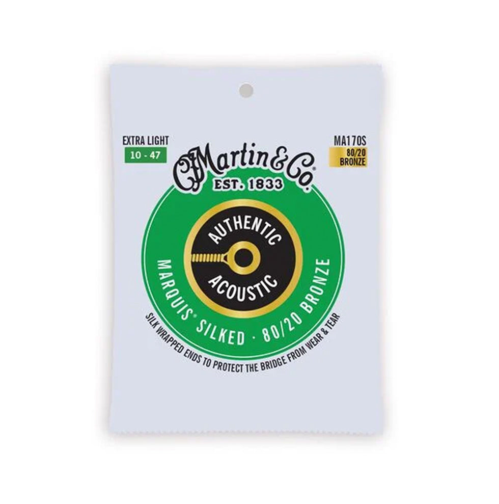 Martin Authentic Acoustic Marquis® Silked Guitar Strings 80/20 Bronze Xtra light MA170S
