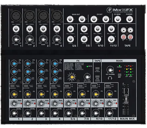 Mackie Mix12FX 12-Channel Compact Mixer with Effects