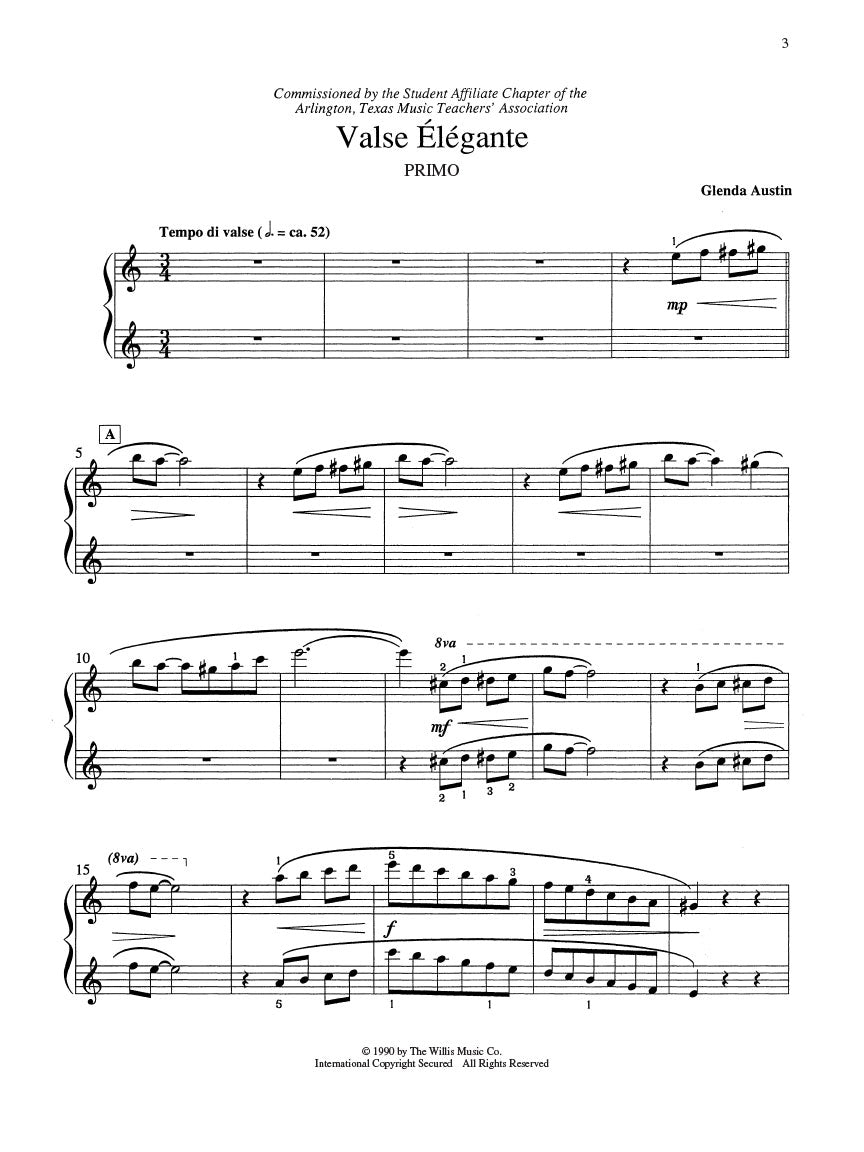 Austin - Valse Elegante (1 Piano, 4 Hands)