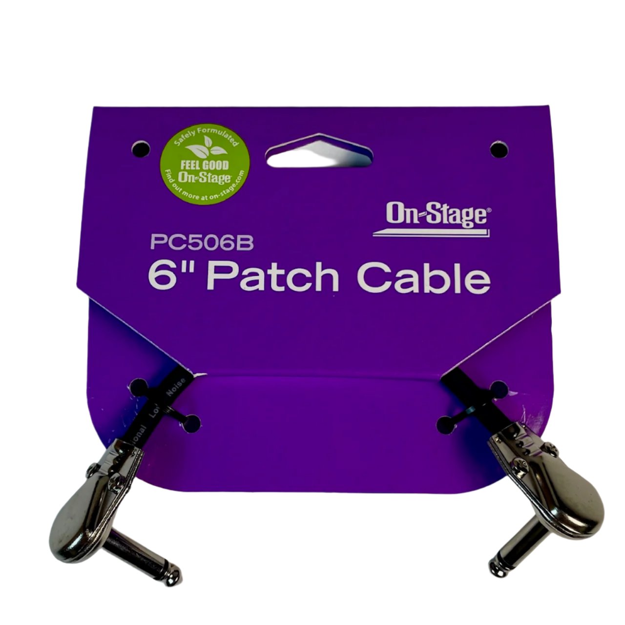 On Stage PC506B 6" Patch Cable Pancake Ends