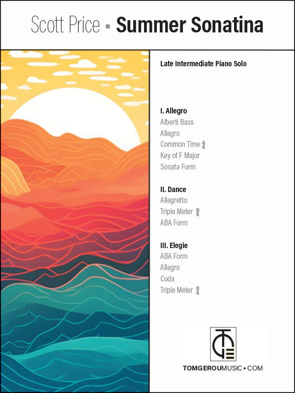 Scott Price: Summer Sonatina – Late Intermediate Piano Collection
