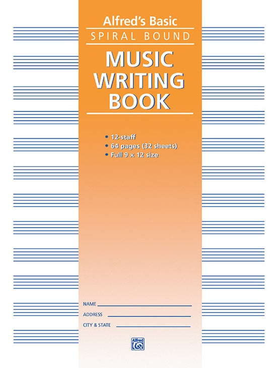 12 Stave Music Writing Book (9" x 12")