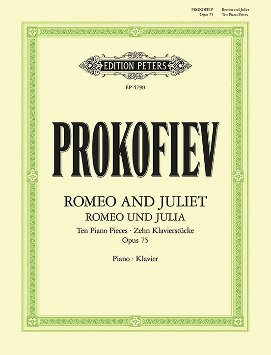 Prokofiev: Romeo and Juliet: Ten Piano Pieces Op. 75 - Edition Peters