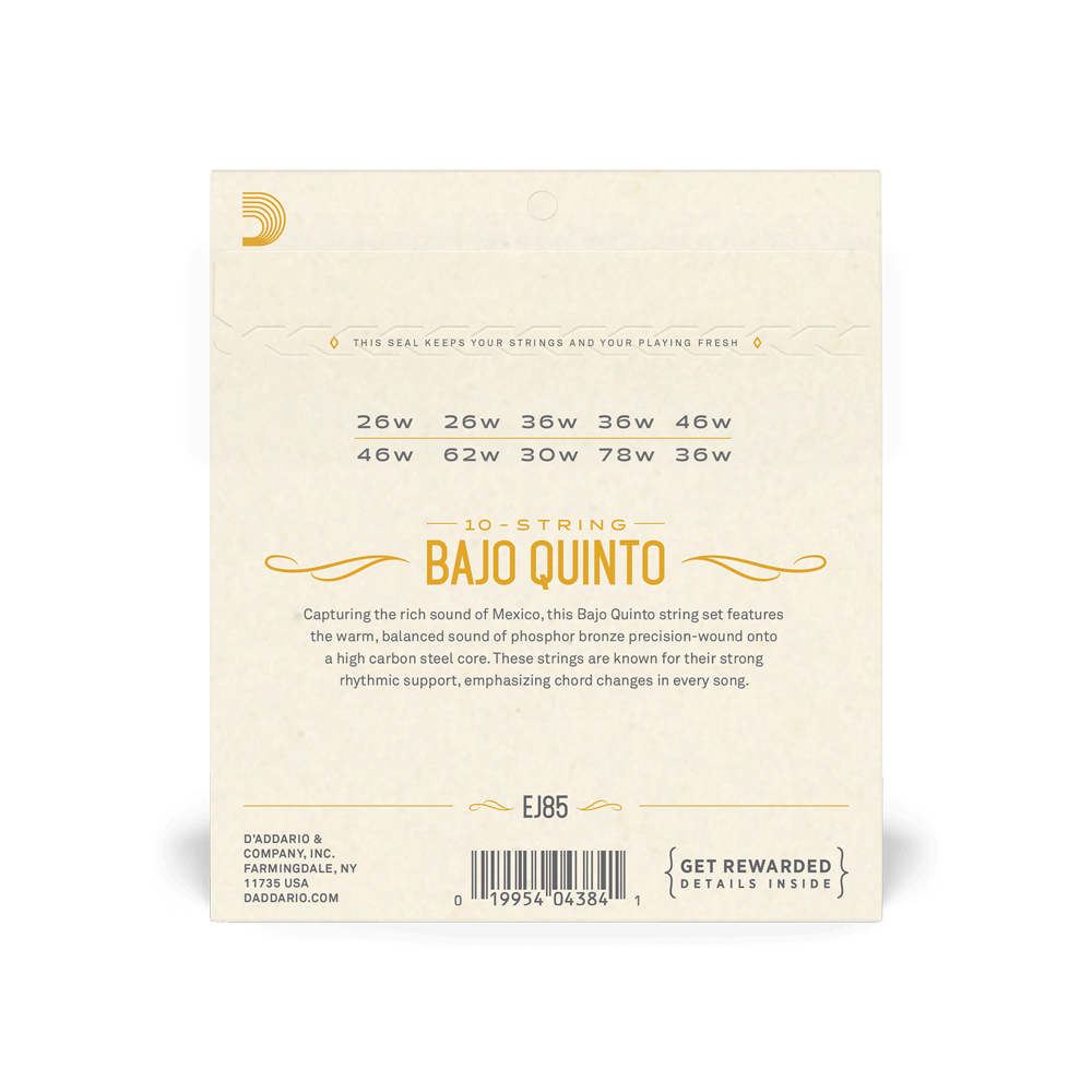 Daddario EJ85 Bajo Quinto 10-String Set