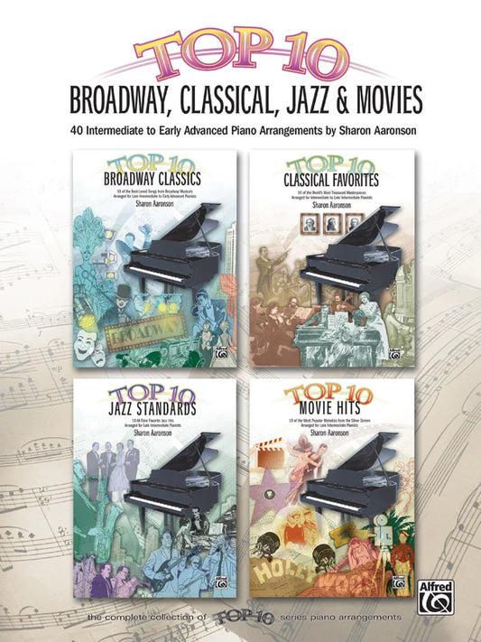 Top 10 Broadway, Classical, Jazz & Movies - Piano Solo