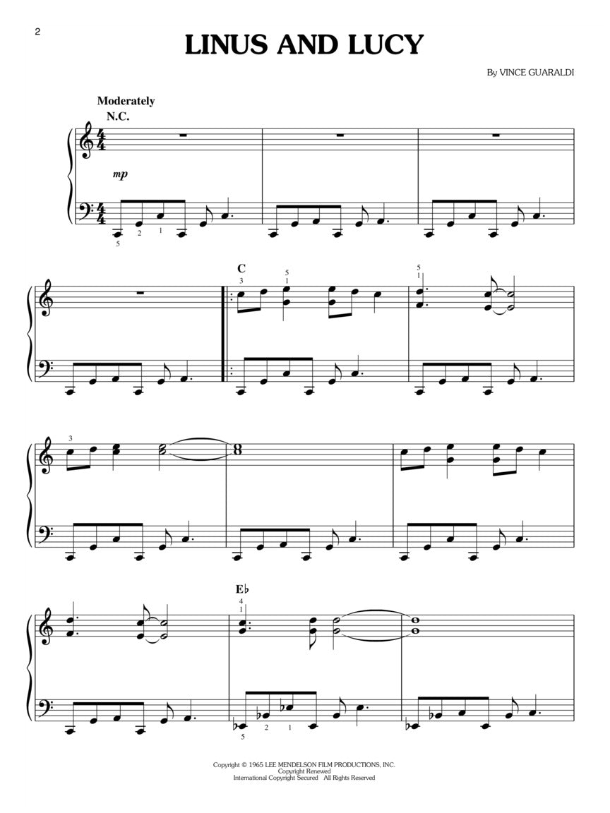 Linus and Lucy - Easy Piano - Solo Sheet