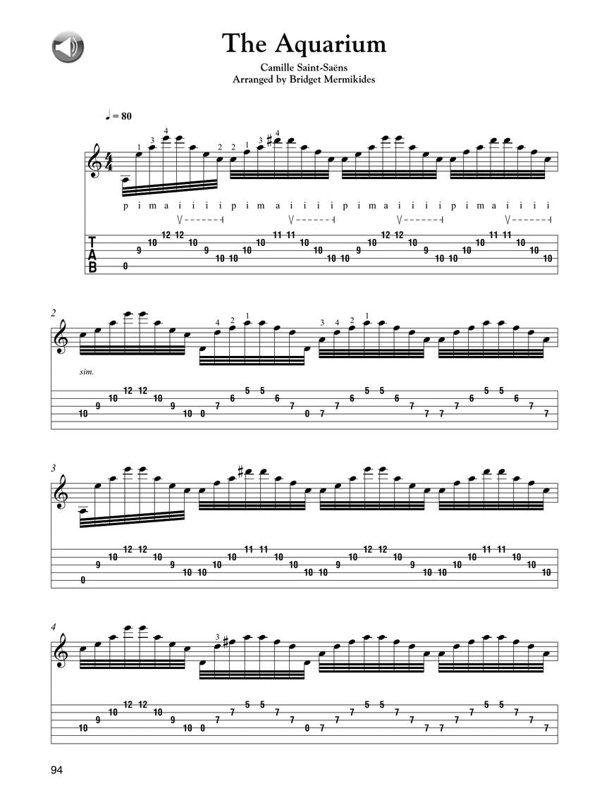 Classical Guitar Anthology, Classical Masterpieces Arranged for Solo Guitar TAB