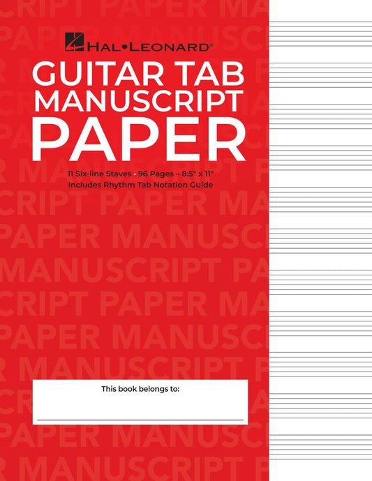 Guitar Tablature Manuscript Paper – Spiral-Bound
