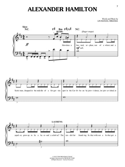 Hamilton - Easy Piano Selections