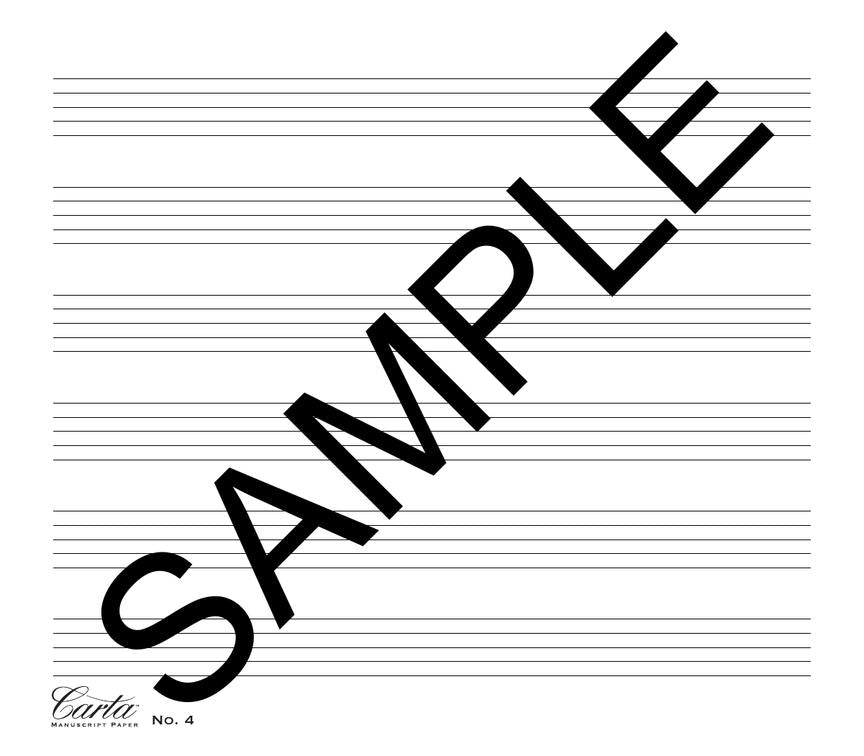 Carta Manuscript Paper No. 4 – Children's