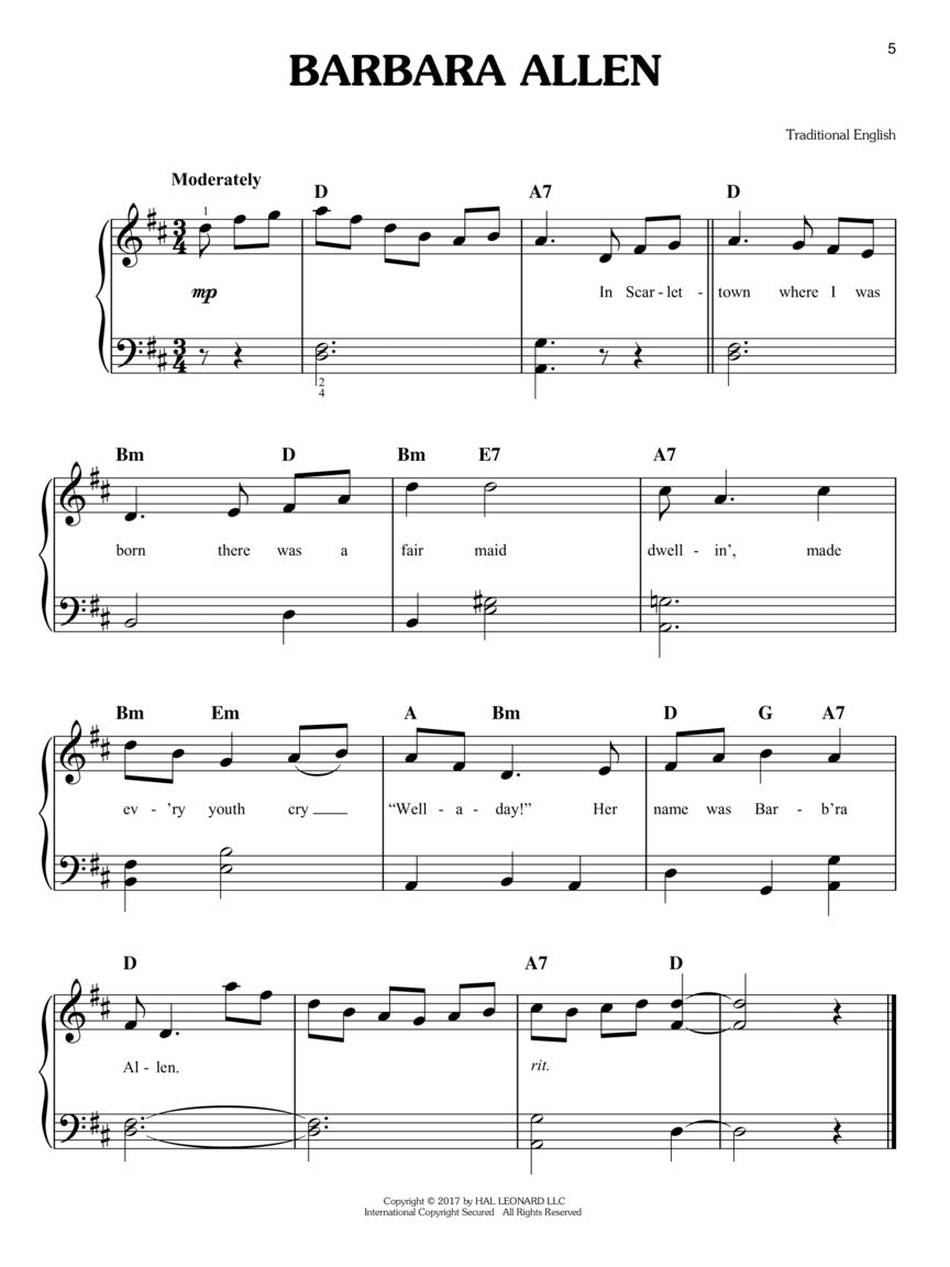First 50 Folk Songs You Should Play on the Piano - Easy Piano