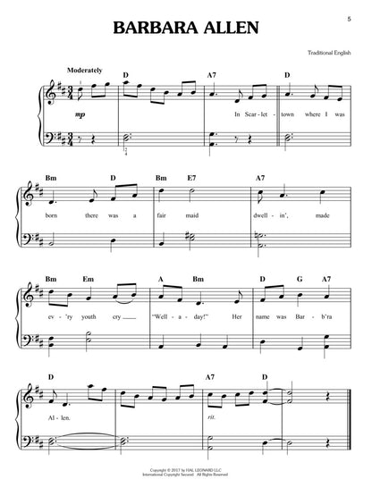 First 50 Folk Songs You Should Play on the Piano - Easy Piano