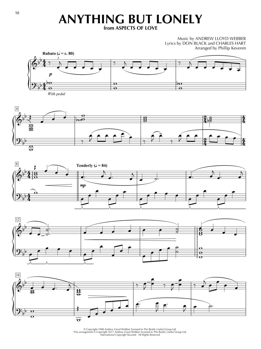Andrew Lloyd Webber Piano Songbook - Phillip Keveren