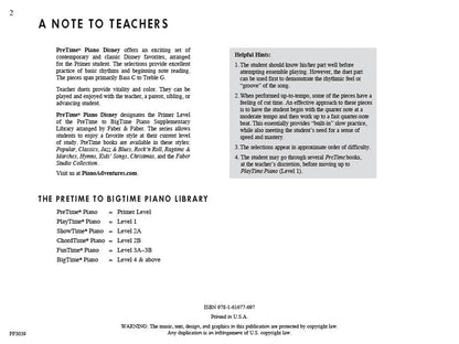 Faber Piano Adventures - PreTime® Piano Disney- Primer
