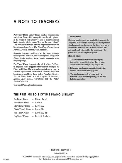 Faber Piano Adventures - PlayTime® Piano Disney- Level 1