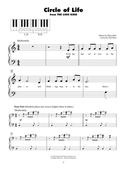 Disney Songs – 2nd Edition - Five Finger Piano