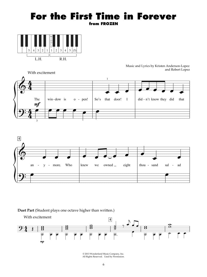 Disney Songs – 2nd Edition - Five Finger Piano