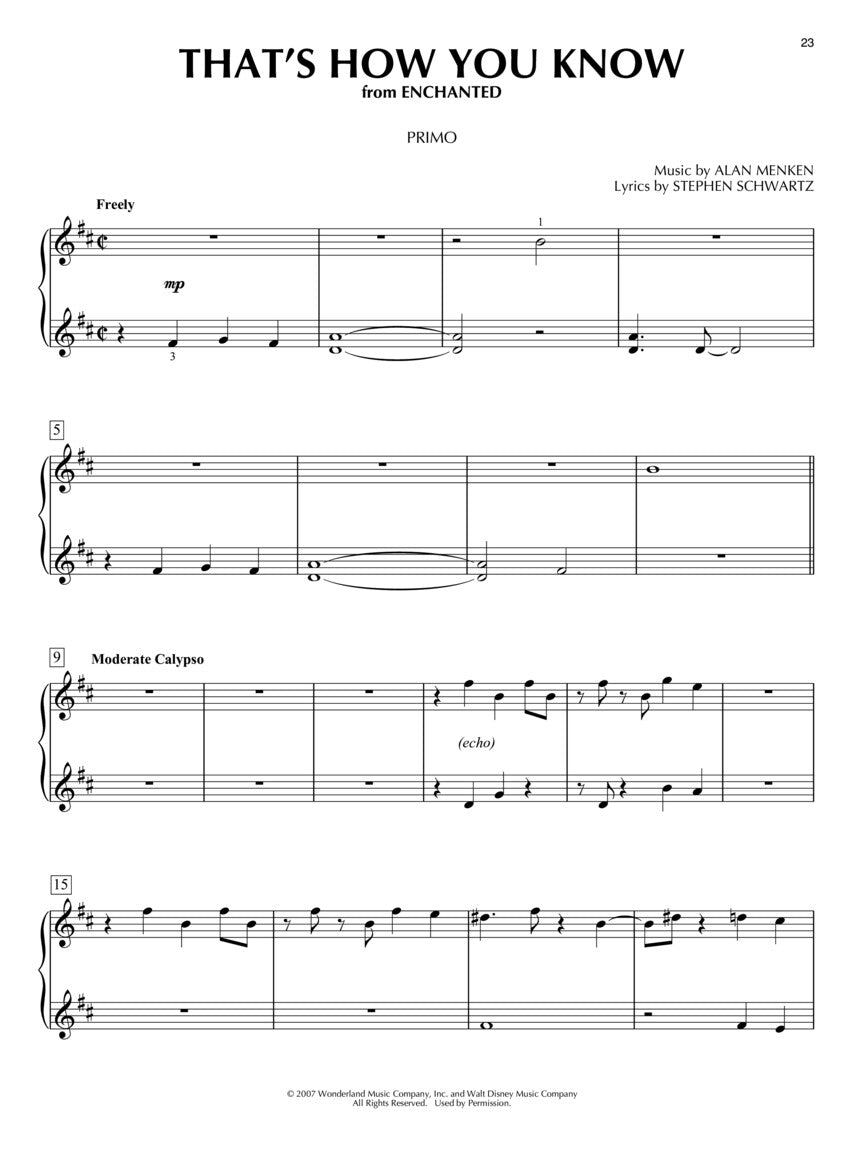 Favorite Disney Songs for Piano Duet (1 Piano, 4 Hands)