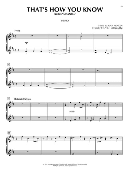 Favorite Disney Songs for Piano Duet (1 Piano, 4 Hands)