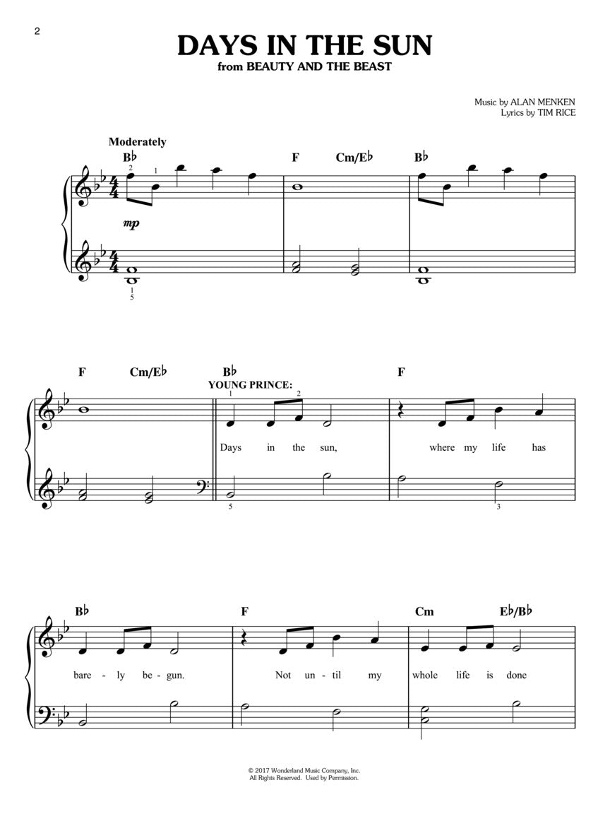 Disney Latest Hits, 15 Recent Disney Favorites - Easy Piano
