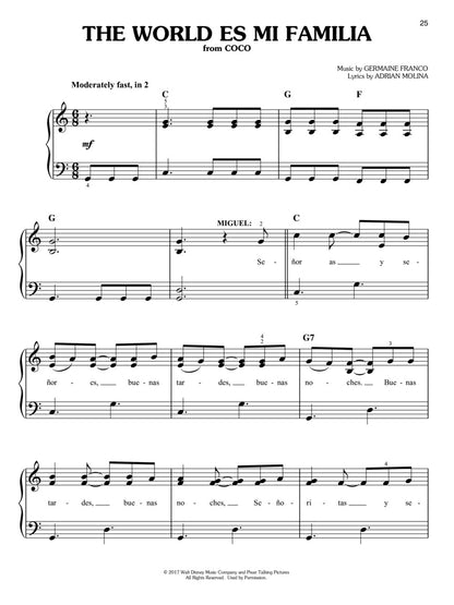 Disney Latest Hits, 15 Recent Disney Favorites - Easy Piano