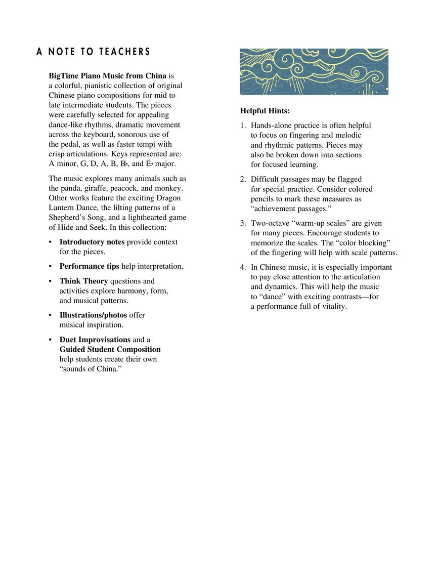 Faber Piano Adventures - BigTime® Piano Music From China - Level 4