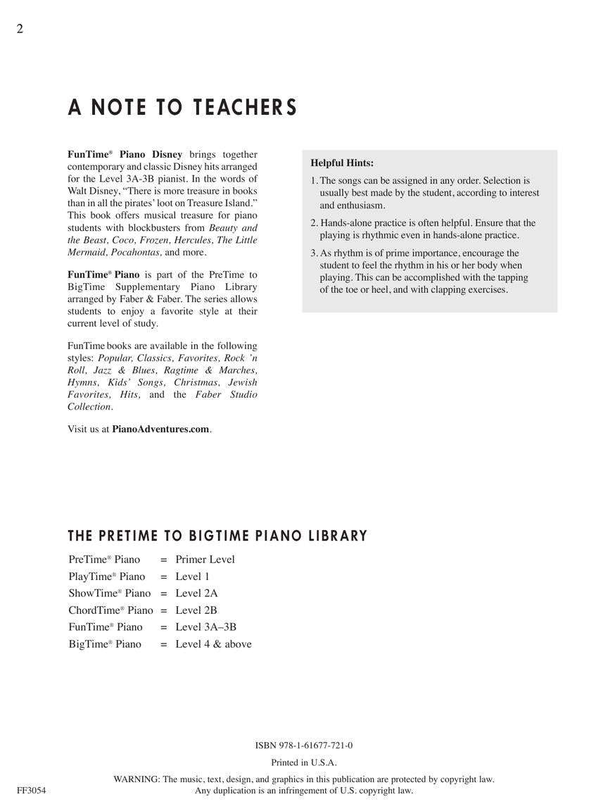 Faber Piano Adventures - FunTime® Disney - Level 3A-3B