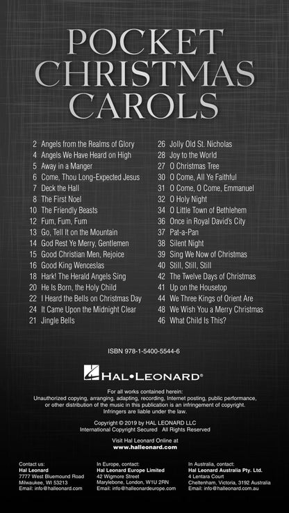 Pocket Christmas Carols: The Complete Caroling Companion - Fake Book