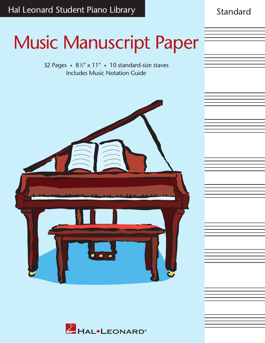 Hal Leonard Student Piano Library Standard Music Manuscript Paper