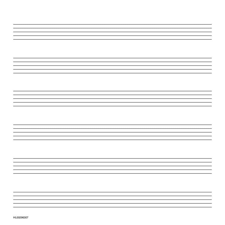 Hal Leonard Student Piano Library Music Manuscript Paper – Wide Staff