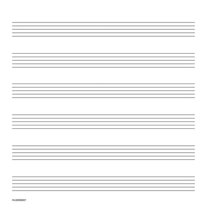 Hal Leonard Student Piano Library Music Manuscript Paper – Wide Staff