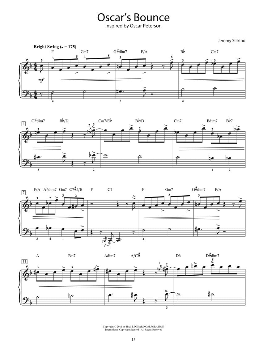 Siskind - Jazz Etude Inspirations