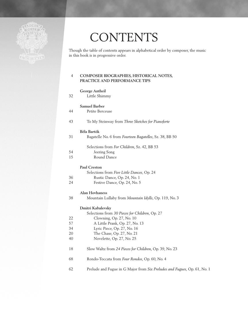The 20th Century – Intermediate Level - G. Schirmer