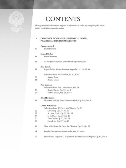 The 20th Century – Intermediate Level - G. Schirmer