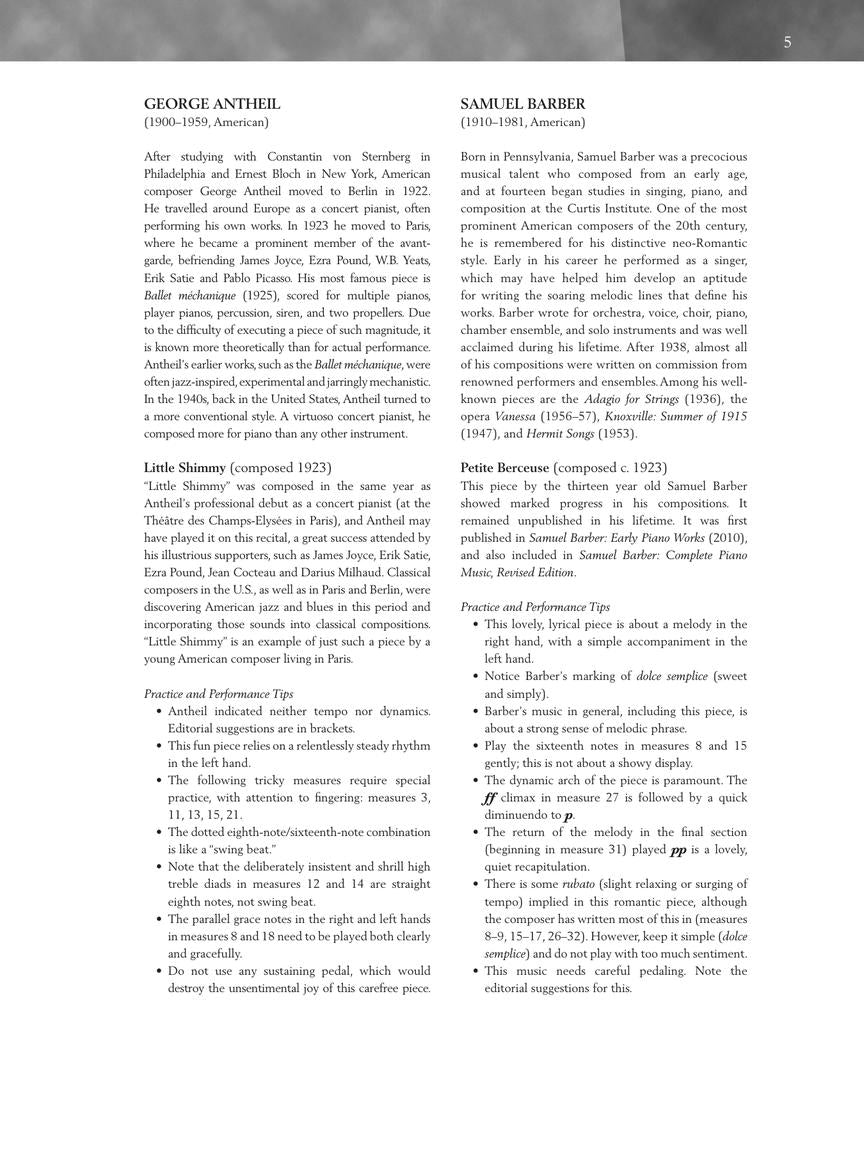 The 20th Century – Intermediate Level - G. Schirmer
